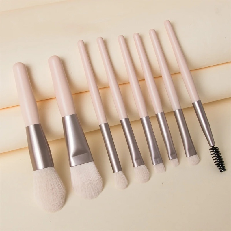 8-delige zachte pluizige make-upborstelset Kabuki Blending Foundation Blush Poeder Oogschaduw Beauty Tools voor cosmetica