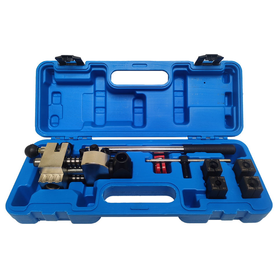 Kit de herramientas de abocardado de tubos de freno profesional de 45 grados para rodamiento de tubos individuales, burbujas y dobles, 3/16", 1/4", 5/16", 3/8"