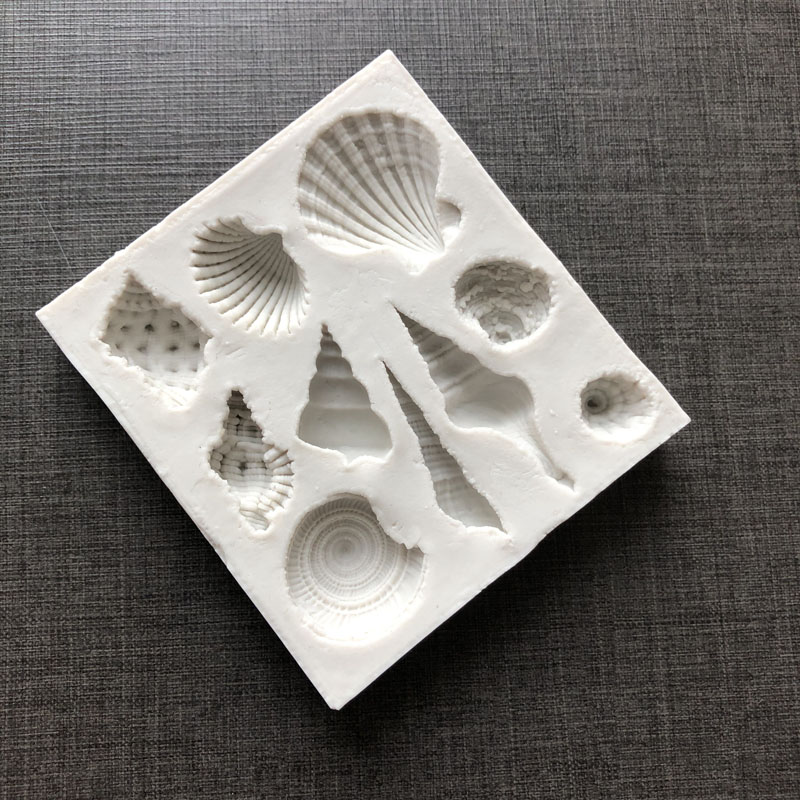 Fai da te bella conchiglia stella marina conchiglia mare stampo in silicone strumenti per decorare torte fondente stampi per sapone e cioccolato