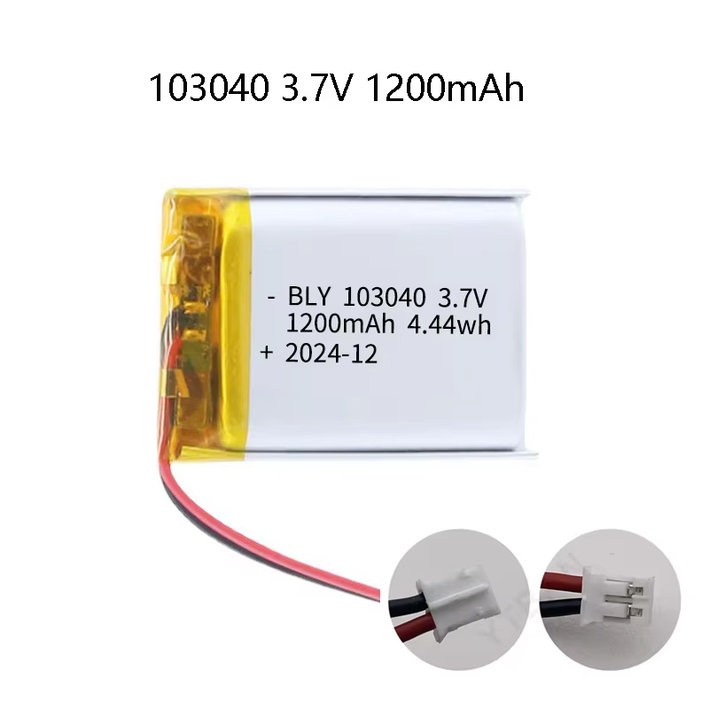 103040   Batterie Rechargeable au Lithium polymère 3.7V 1200mAh, pour navigateur GPS MP5, casque Bluetooth PS4 3.7V 103040   piles