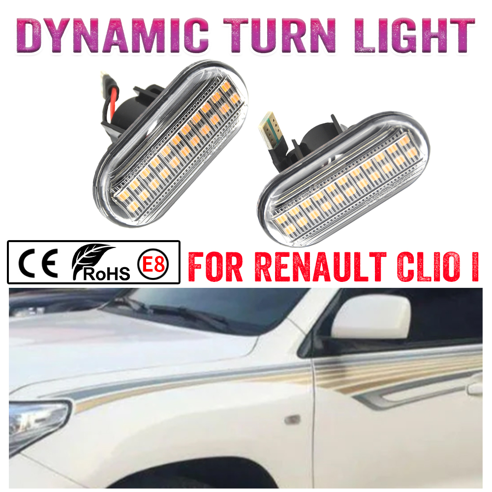 2 luzes led dinâmicas de seta, marcador lateral para renault clio trafic kangoo twigo dacia logan espanador nissan interstar primastar