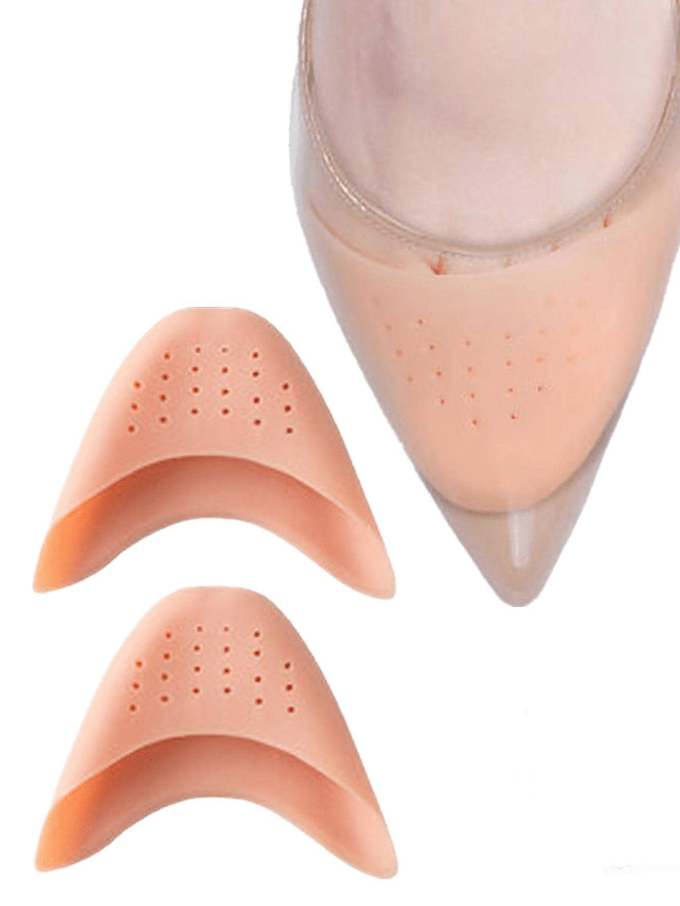 2 paia di protezioni per le dita dei piedi, coprisedili antiusura, cuscinetti in silicone per tacchi alti, anti-dolore, cuscinetti non abrasivi per i piedi, protezioni per dita grandi e piccole