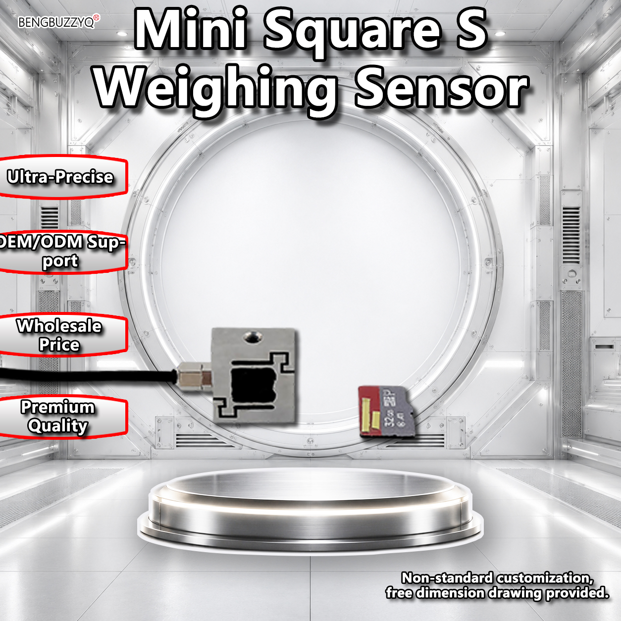 Тензодатчик SM2 Micro S Beam 5-50 кг, высокоточный (±0,1% FS) датчик силы для измерения натяжения/сжатия