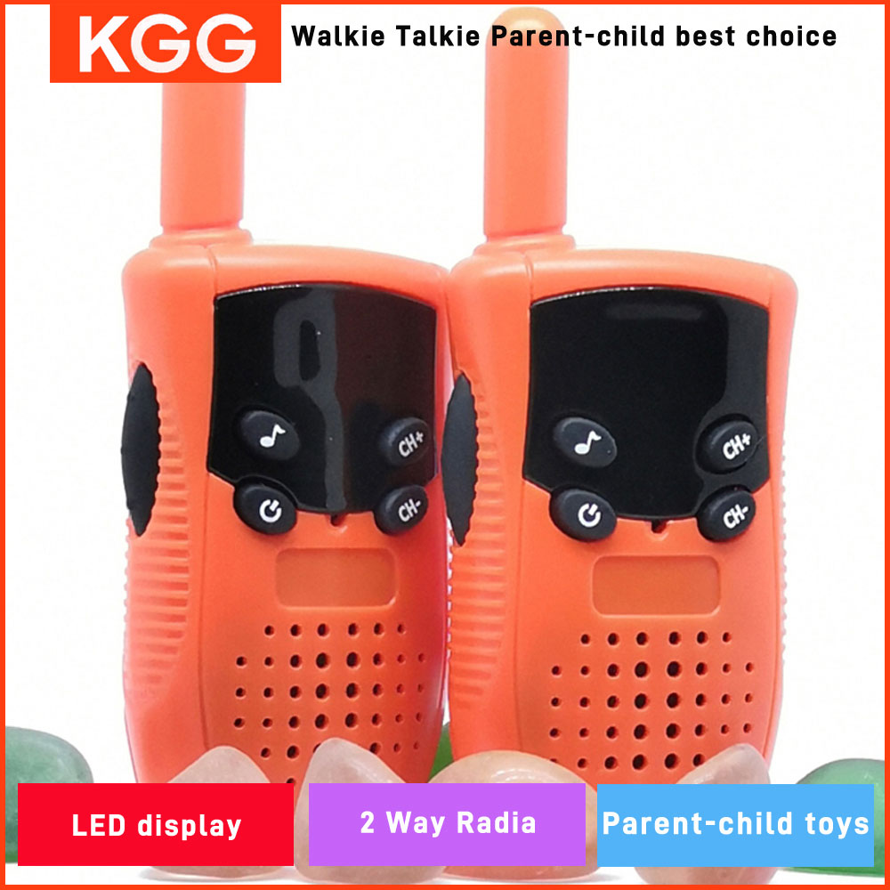 Walkie Talkie portátil para niños, transceptor de mano, Walkie-Talkie portátil de largo alcance, Radia bidireccional, juguetes para regalos de cumpleaños, 2 uds.