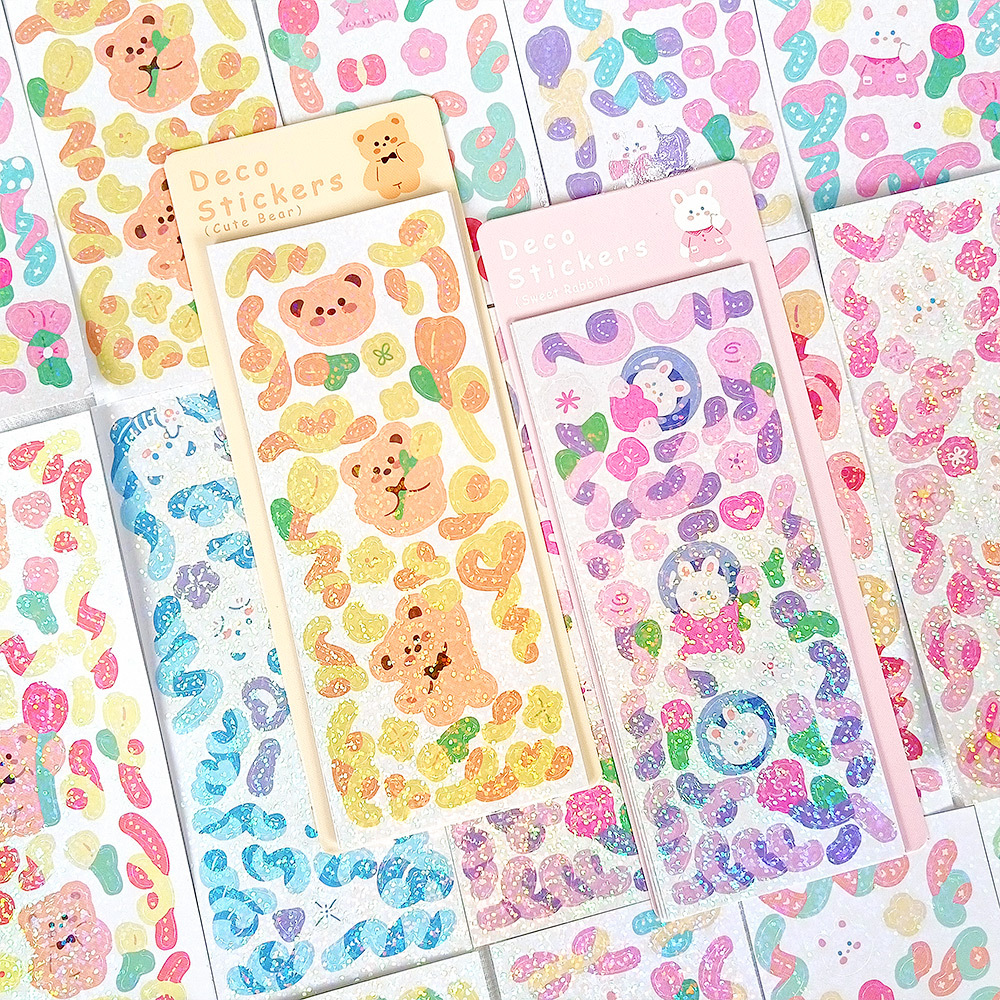 IMOON 12 แผ่นน่ารักเงาเลเซอร์ริบบิ้นสติกเกอร์สําหรับอัลบั้มภาพกรอบ DIY หัตถกรรมโปสเตอร์ตกแต่งสมุดภาพนักวางแผน