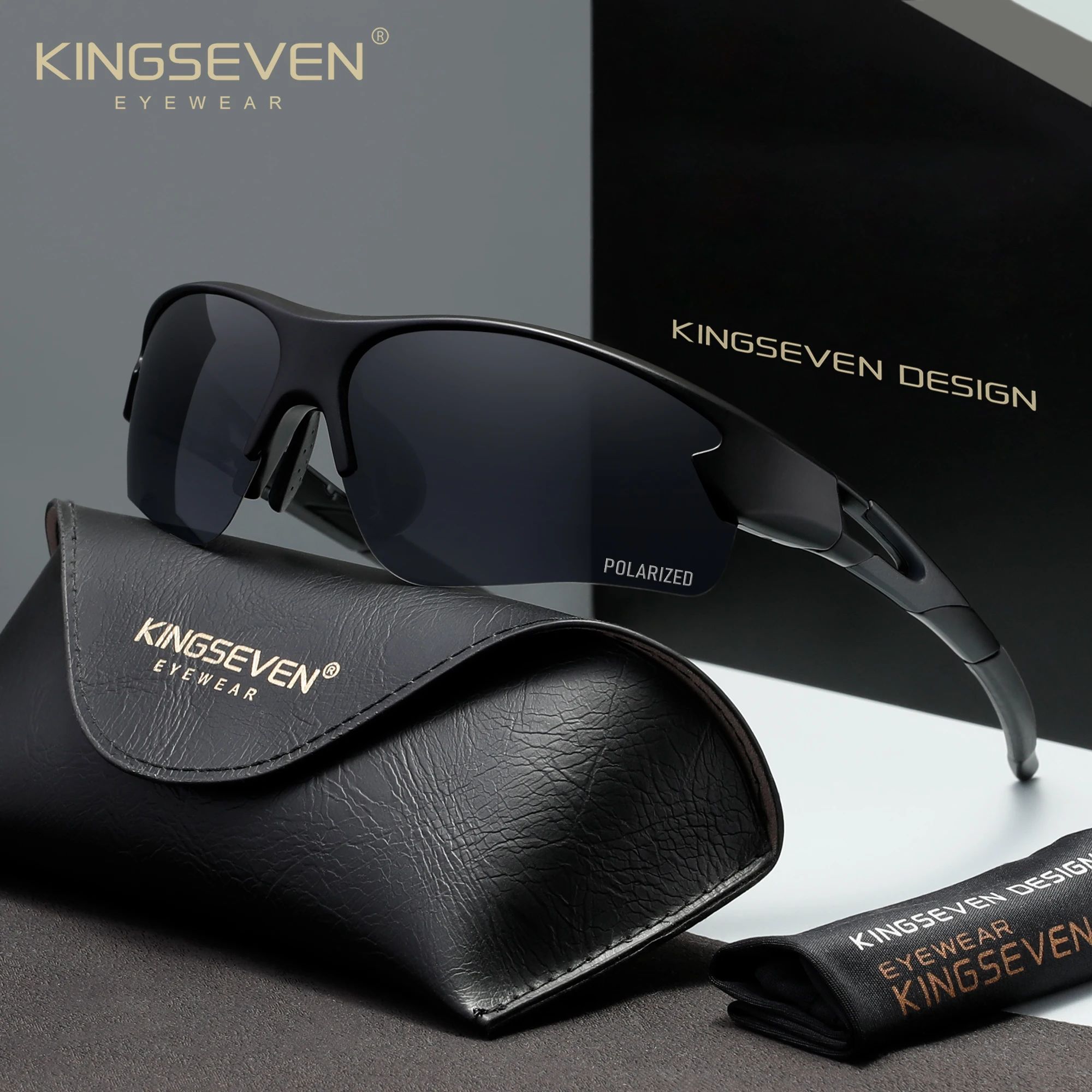 Солнцезащитные очки KINGSEVEN Classic Popular Cycle для мужчин, поляризованные, с защитой от ультрафиолета UV400, для активного отдыха и езды на велосипеде.