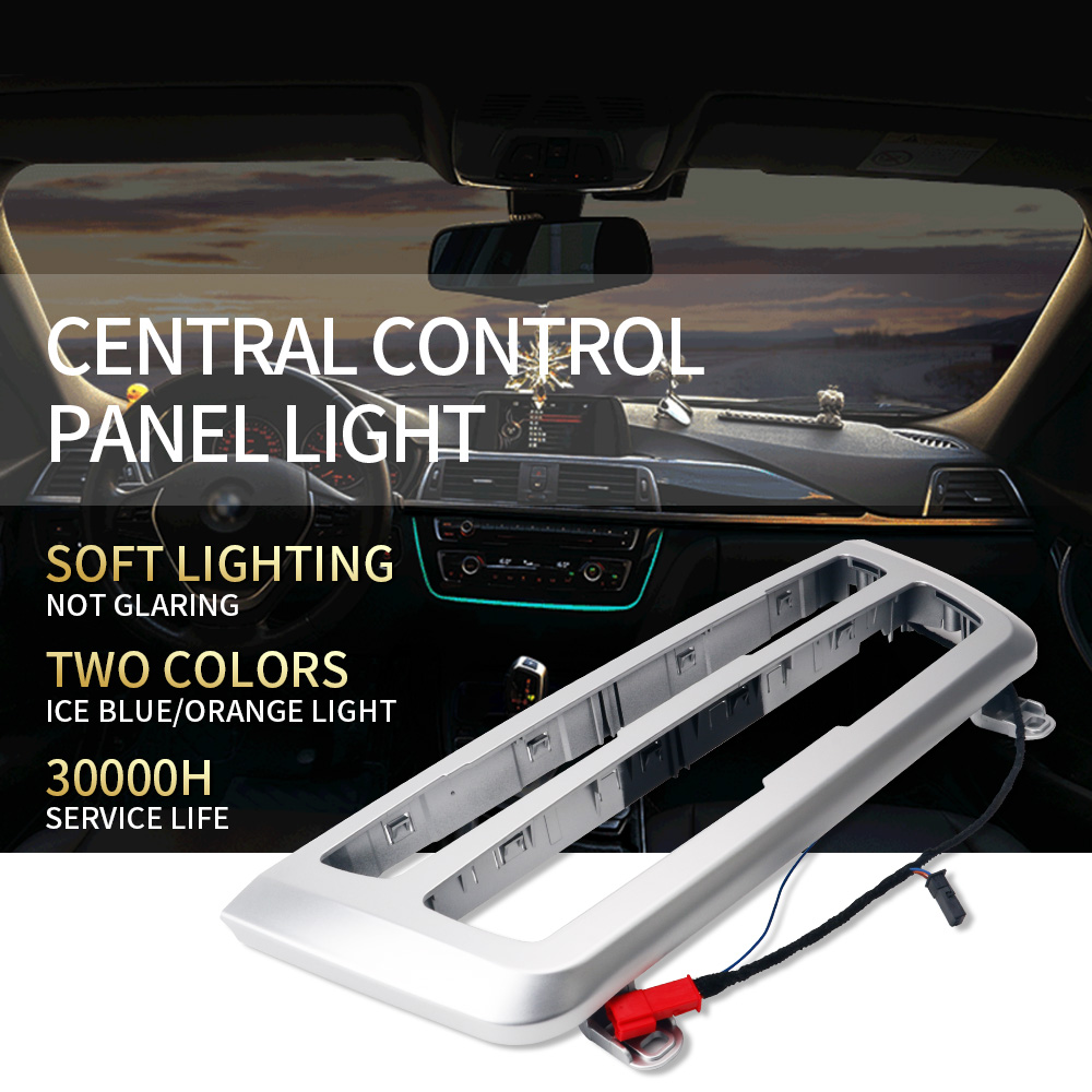 Lumière ambiante LED pour voiture, console centrale, panneau AC, garniture radio, 2 documents, lampe de tableau Prada, BMW Série 3, Série 4, F30, F35