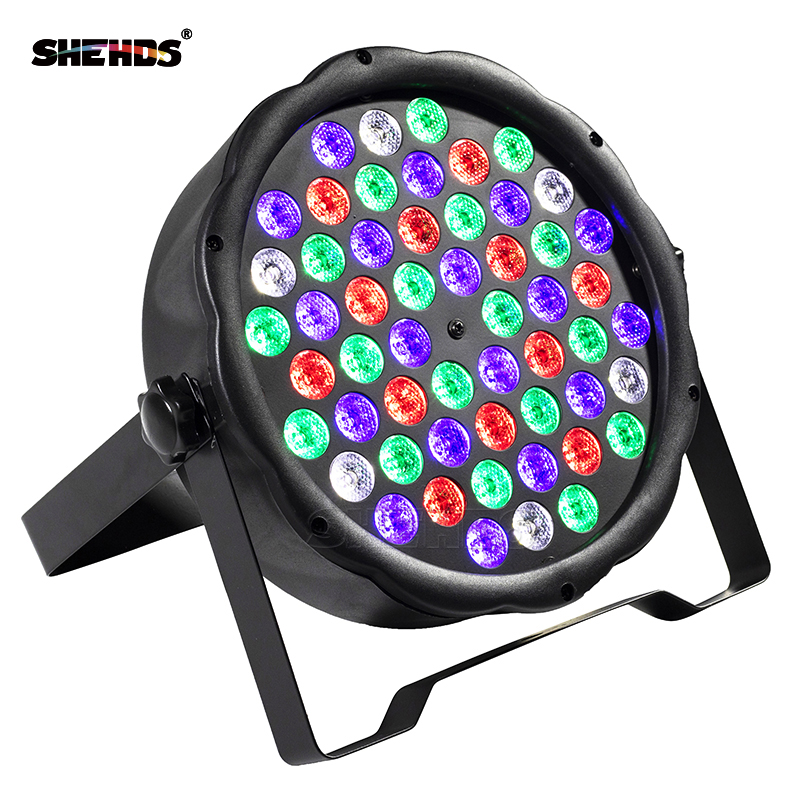 SHEHDS 54x3W RGBW светодиодный плоский красочный светильник Par DMX512 Управление для DJ Live Disco Семейная вечеринка Бар сценический эффект Свет Быстрая доставка