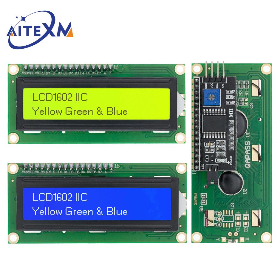 Módulo de pantalla LCD1602 I2C pantalla azul verde 5V PCF8574 adaptador IIC Llate para Arduino