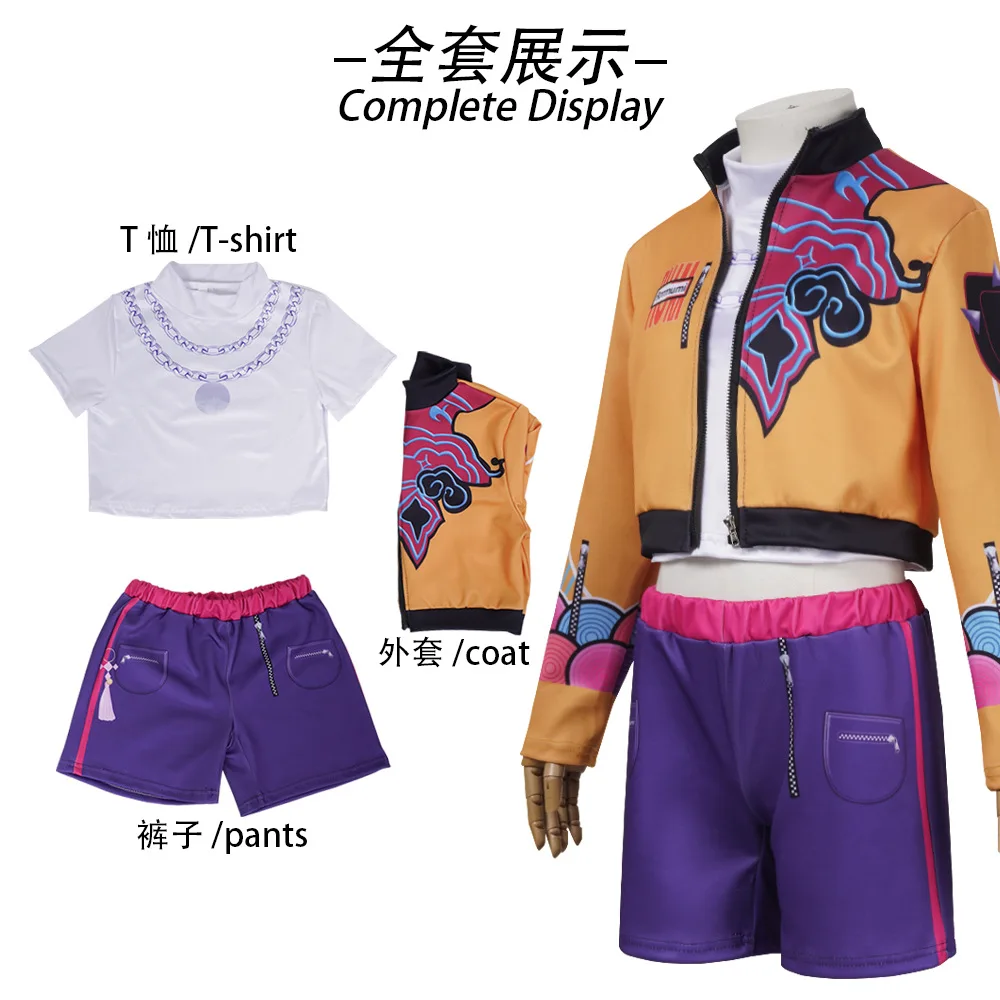Halloween Huntrix KPop Mira Zoey Rumi Cosplay Costumes Sets for Children Kids Girls Cosplay Anime Uniform Gifts