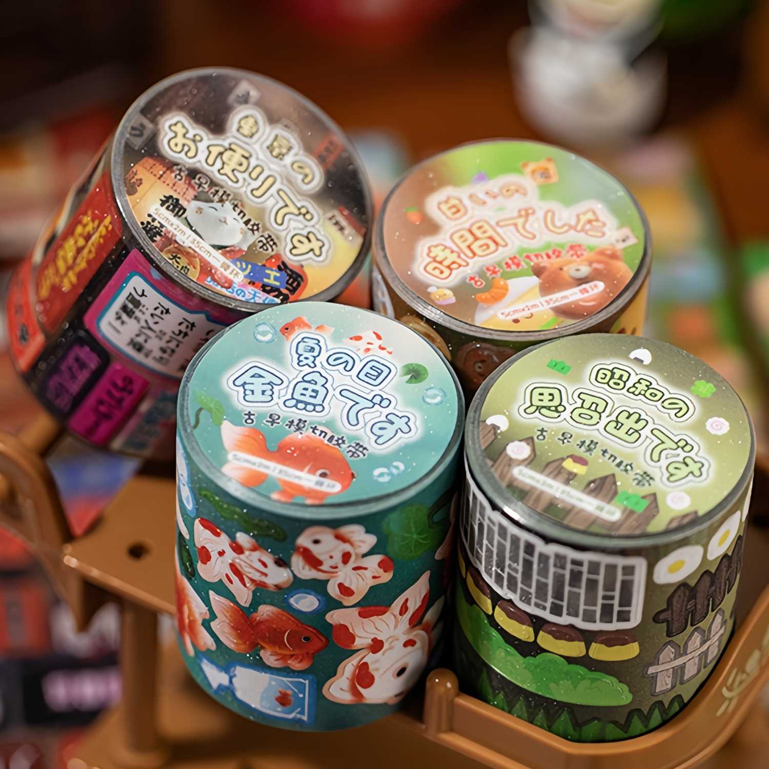 ญี่ปุ่น Retro น่ารัก Y2K Glitter ตกแต่งกาวเทป Planner คู่มือ DIY Scrapbooking Journal Collage วัสดุสติกเกอร์