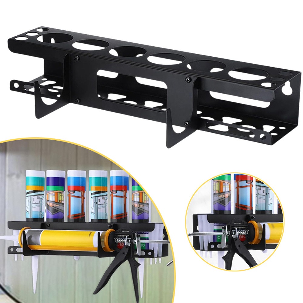 Soporte para Tubos de Sellador para Garaje, Organizador de Tubos de Sellador, Soporte de Pared para Tubos de Sellador, Estante de Almacenamiento de Pared que Ahorra Espacio para Taller