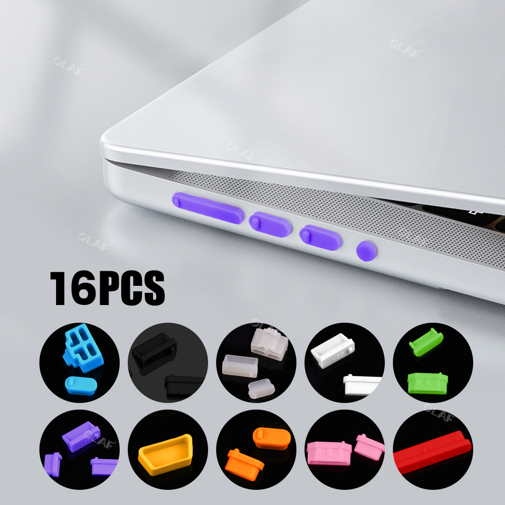 ユニバーサルノートブック USB シリコーンアンチダスト Plug16 個ラップトップ防塵ストッパーダストプラグ USB コンピュータインターフェース防水カバー