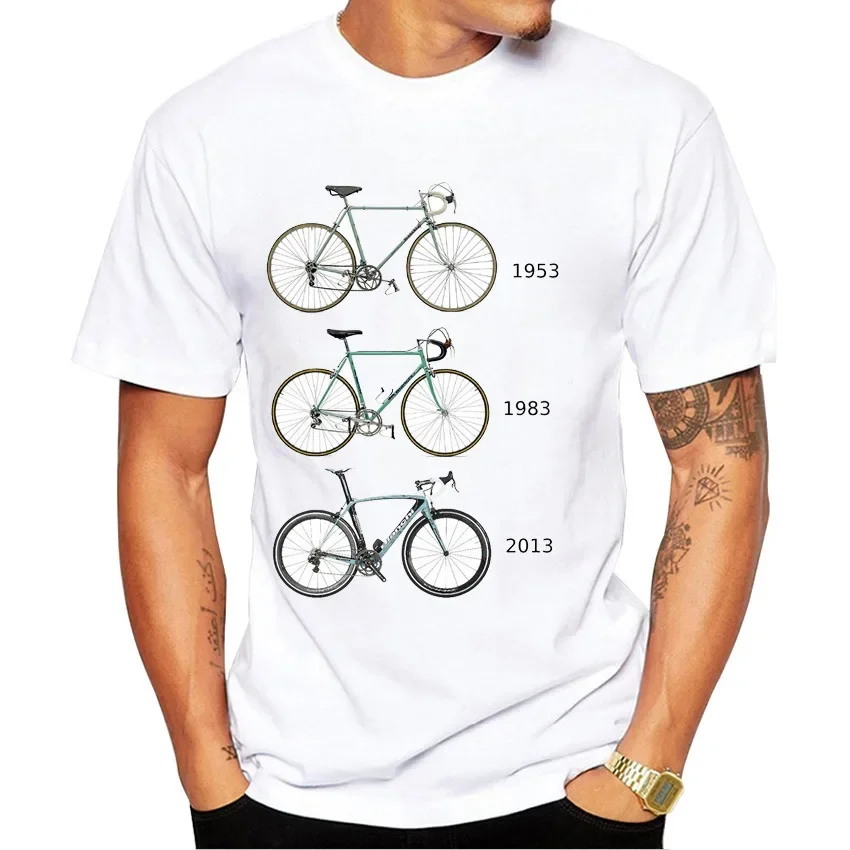 Vintage sportfiets bedrukt heren T-shirt harajuku streetwear grafische T-shirts oversized tops een stuk vintage tee
