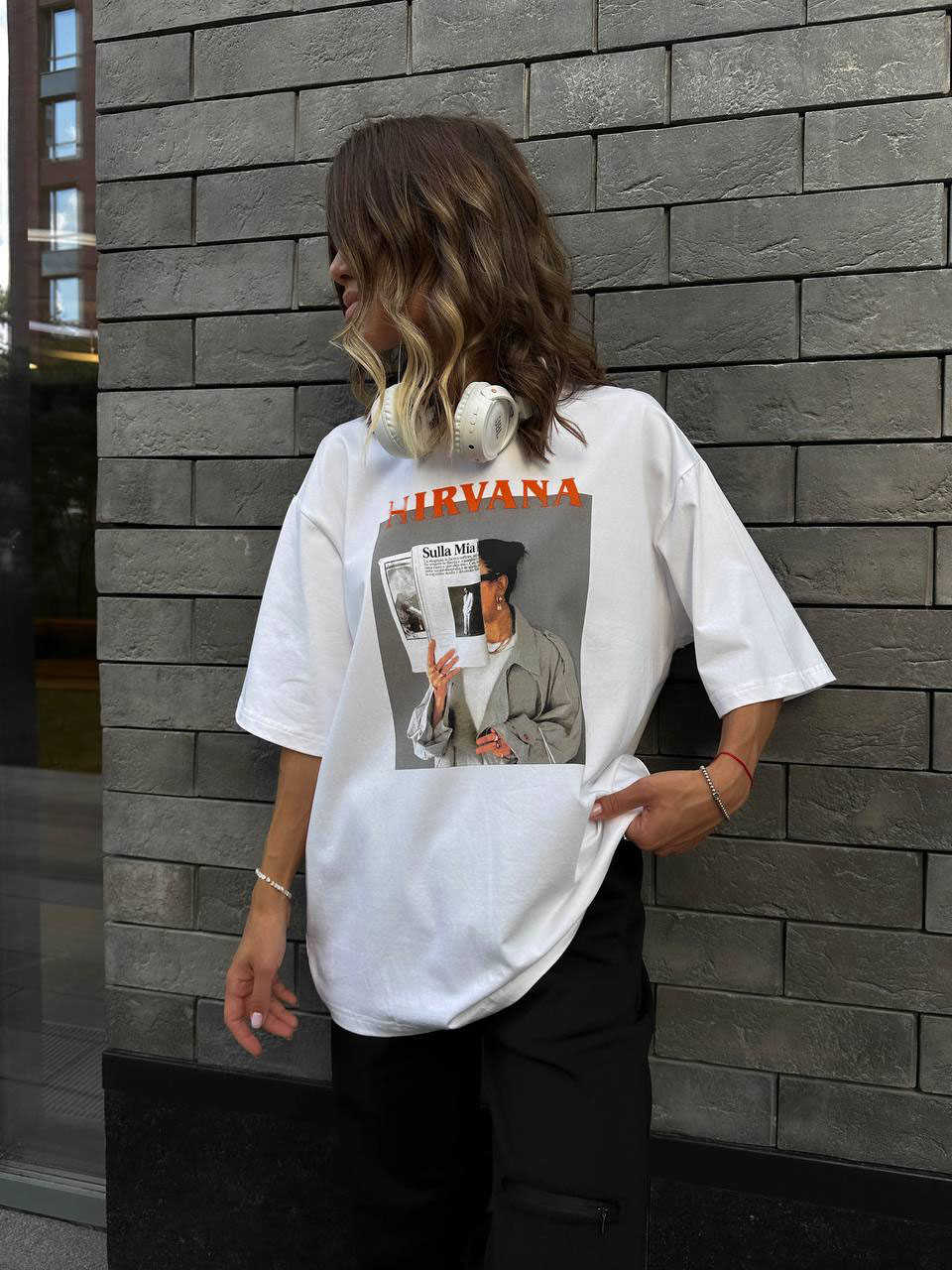 Hirsionsan maglietta con stampa grafica 100% cotone donna 2024 estate nuova maglietta Vintage di base Casual allentata Chic O collo coppia femminile top