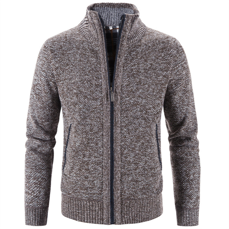 Suéter de punto para hombre, cárdigan ajustado a la moda, suéteres casuales, abrigos sólidos, cárdigan de un solo pecho, primavera y otoño, nuevo