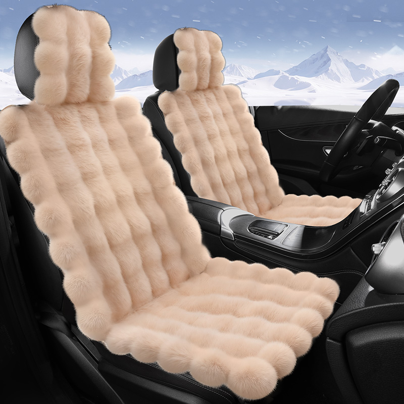 Housse de siège de voiture en peluche artificielle, coussin d'hiver pour KIA Sportage Ceed Rio Niro Optima Soul Forte Spectra Sorento, accessoires de voiture