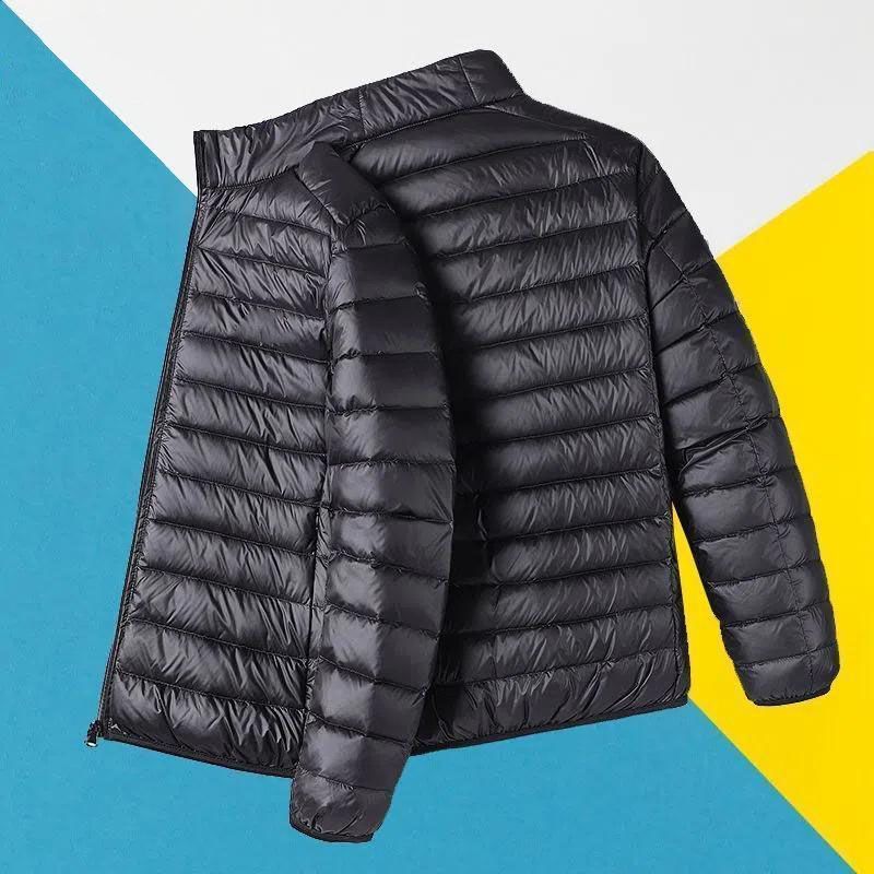 Jaqueta Casual Masculina Leve com Capuz e Gola Alta, Ajuste Slim, Aodão, Primavera 2025, Crimento Regular, Tamanho ande