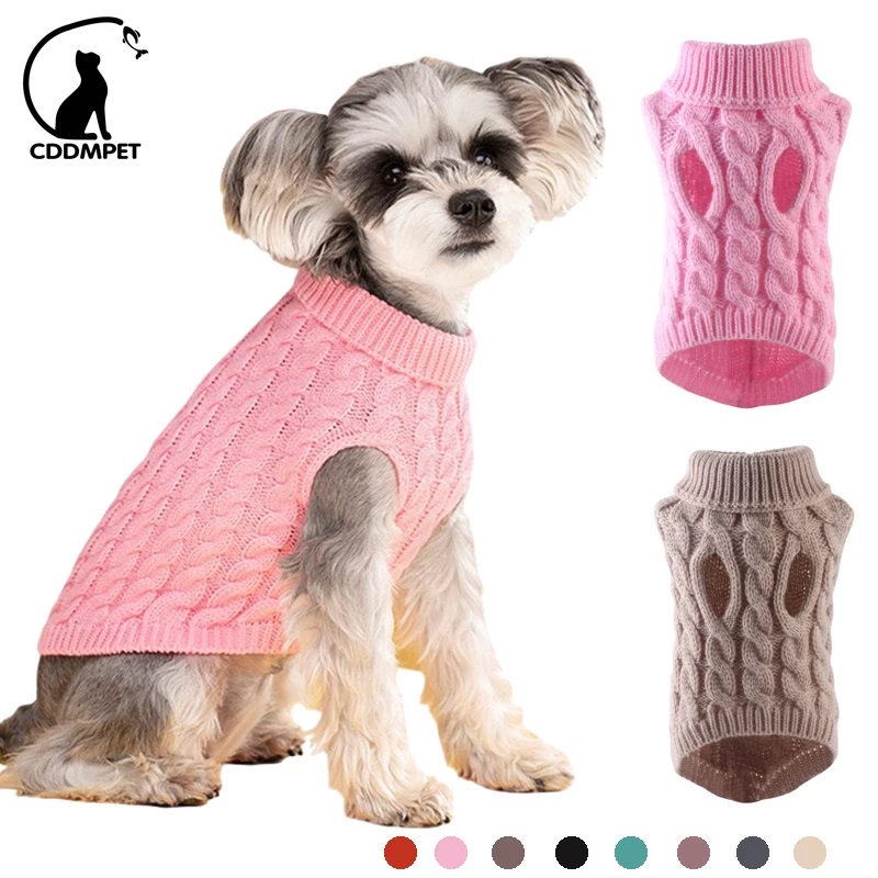 Chó Áo Len Dành Cho Chó Nhỏ Mùa Đông Ấm Quần Áo Cho Chó Cao Cổ Dệt Kim Thú Cưng Quần Áo Chó Mèo Áo Vest Chi Yorkie Áo Khoác