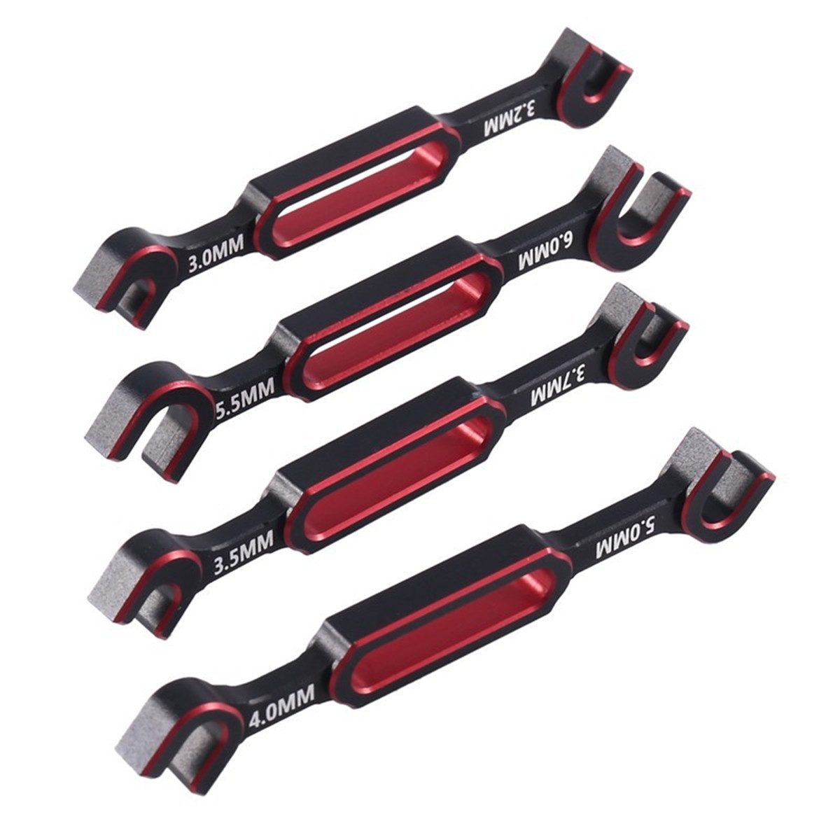 4Pcs/Set Wrench 3/3.2/3.5/3.7/4/5/5.5/6mm Turnbuckle Nut Ball End Joint Remover Universal Tool For RC Car Accessory Repair Tools