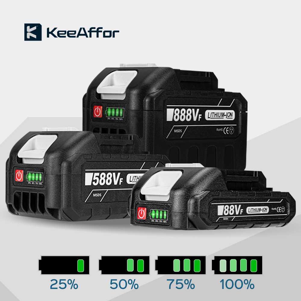 KEEAFFOR 22500 мАч 15000 мАч 7500 мАч литий-ионная аккумуляторная батарея для электрического ключа Makita, электроинструменты, аккумулятор 18 В