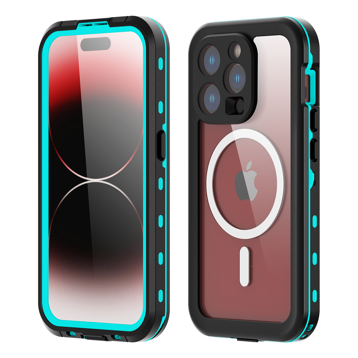 Funda impermeable IP68 para iPhone 17 16 15 14 13 Pro Max carga inalámbrica soporte MagSafe a prueba de polvo a prueba de golpes 360 protección completa