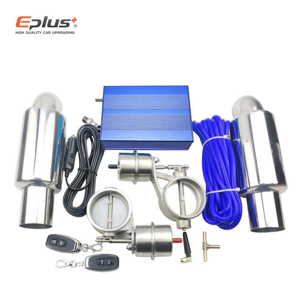 EPLUS-sistema de tubos de escape para coche, juegos de válvulas de Control, dispositivo de control de vacío, interruptor de control remoto Universal 51 63 76MM