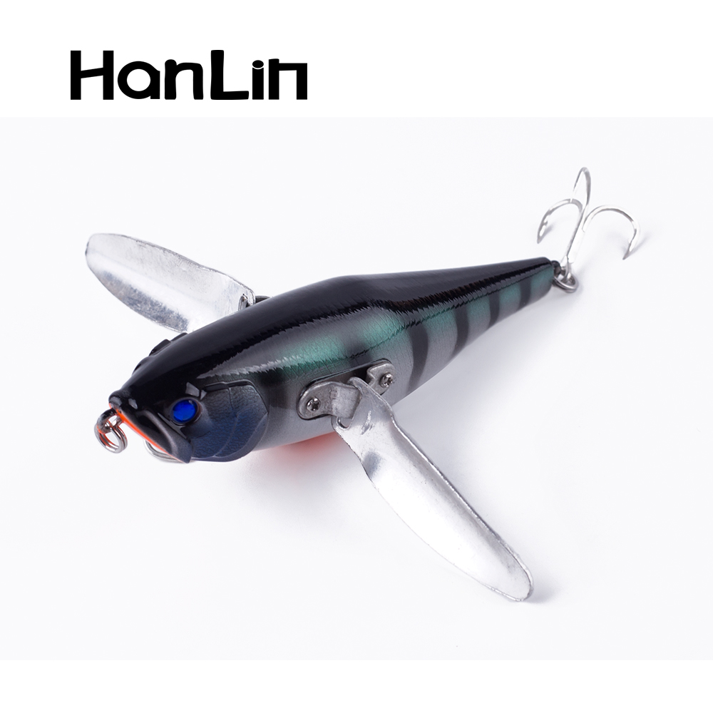 Esca Galleggiante Topwater Popper 115mm/33.5g, Esca Dura con Ali in Metallo Inossidabile, Wobbler Swimbait per Pesca di Luccio e Spigola