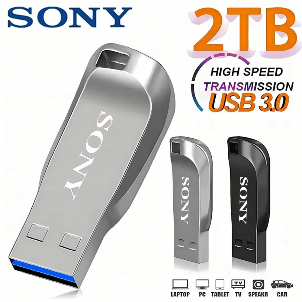 SONY 2 ТБ USB 3.0 Pen Drive 1 ТБ 512 ГБ Высокоскоростной металлический SSD Pendrive Cle Портативный U-диск Флэш-накопитель Memoria Stick