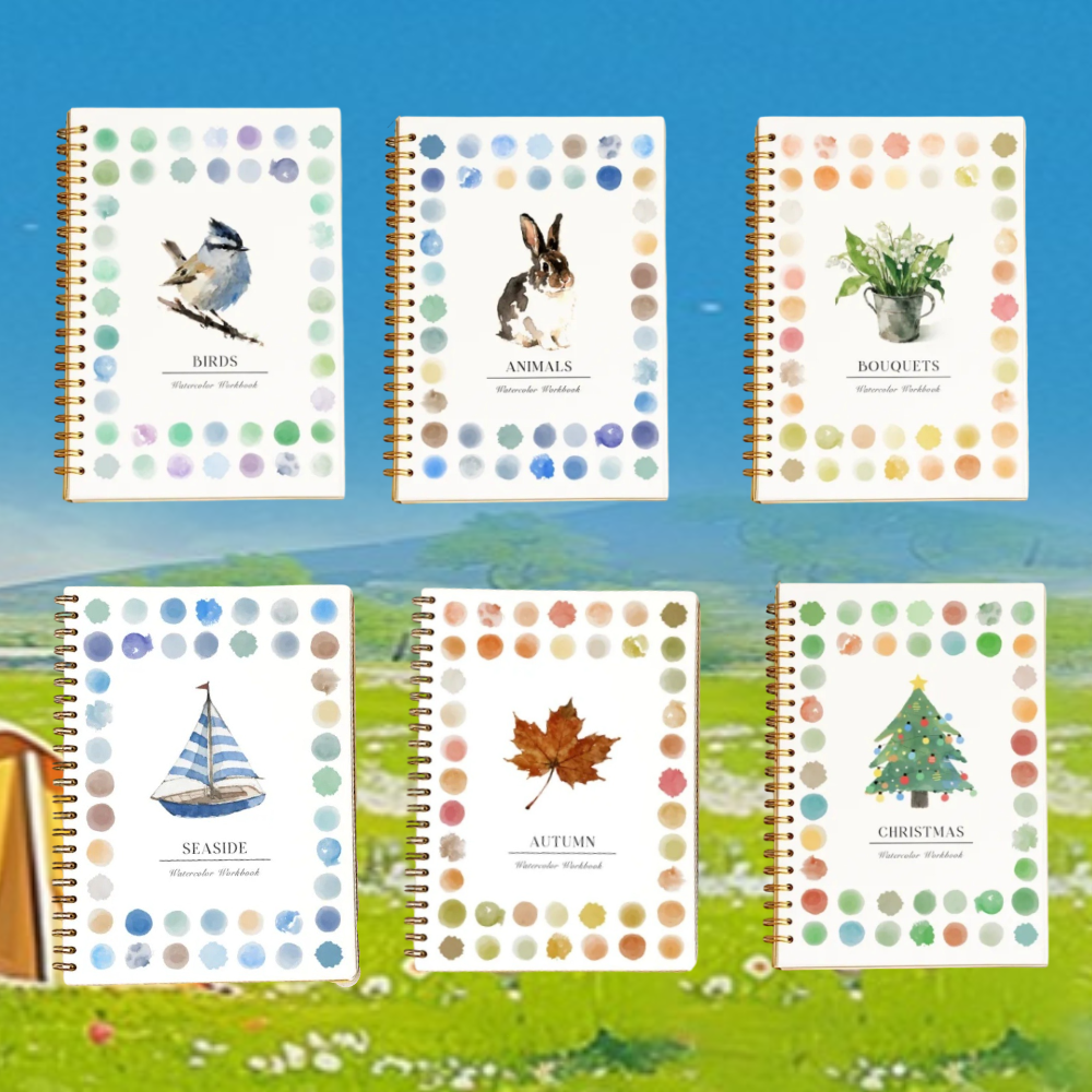 特別な動物をテーマにした水彩画の塗り絵 水彩画と模様の衝突が描かれた塗り絵