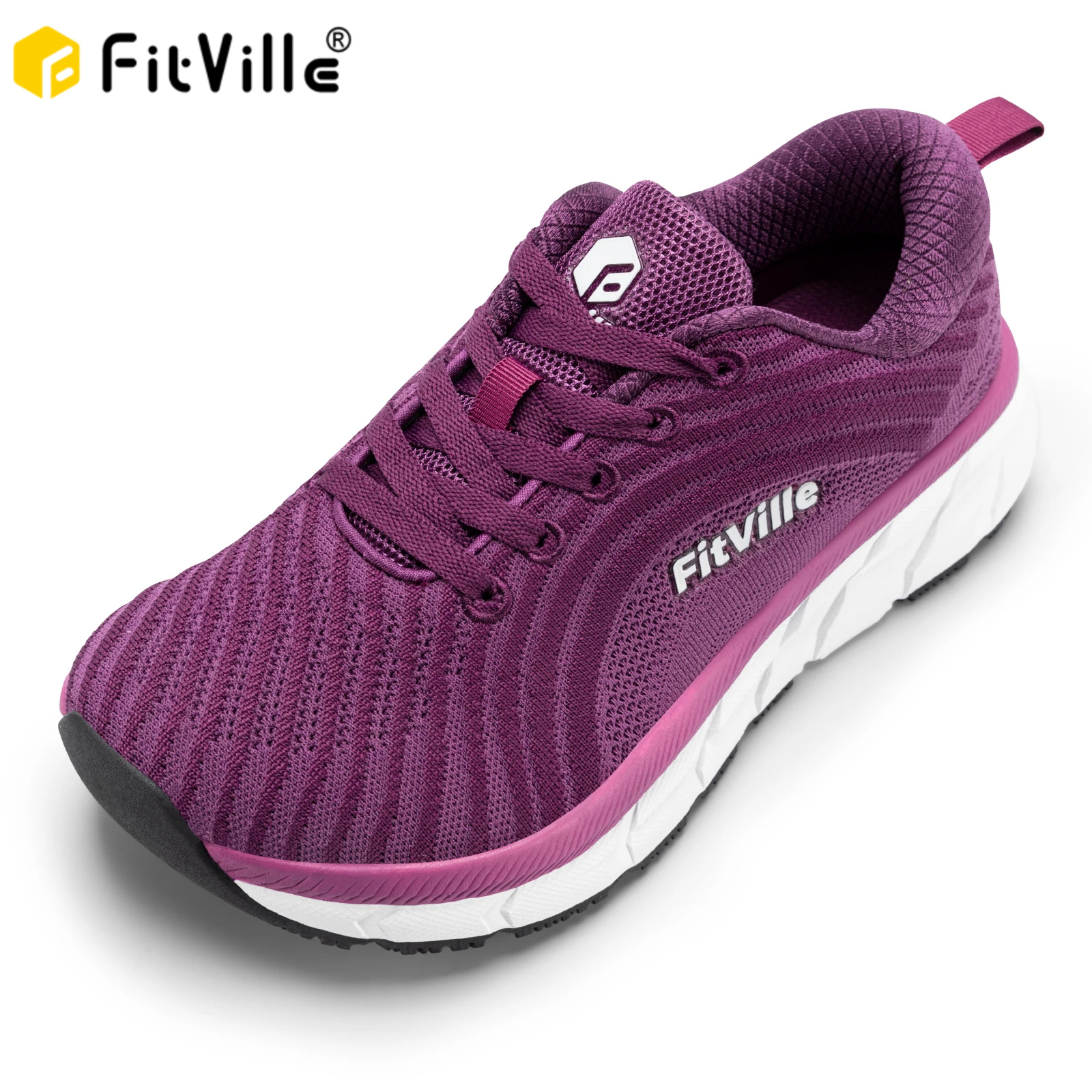 FitVille – chaussures de course à bout large pour femmes, respirantes, Extra larges, légères pour pieds gonflés, avec soulagement de la douleur rembourrée