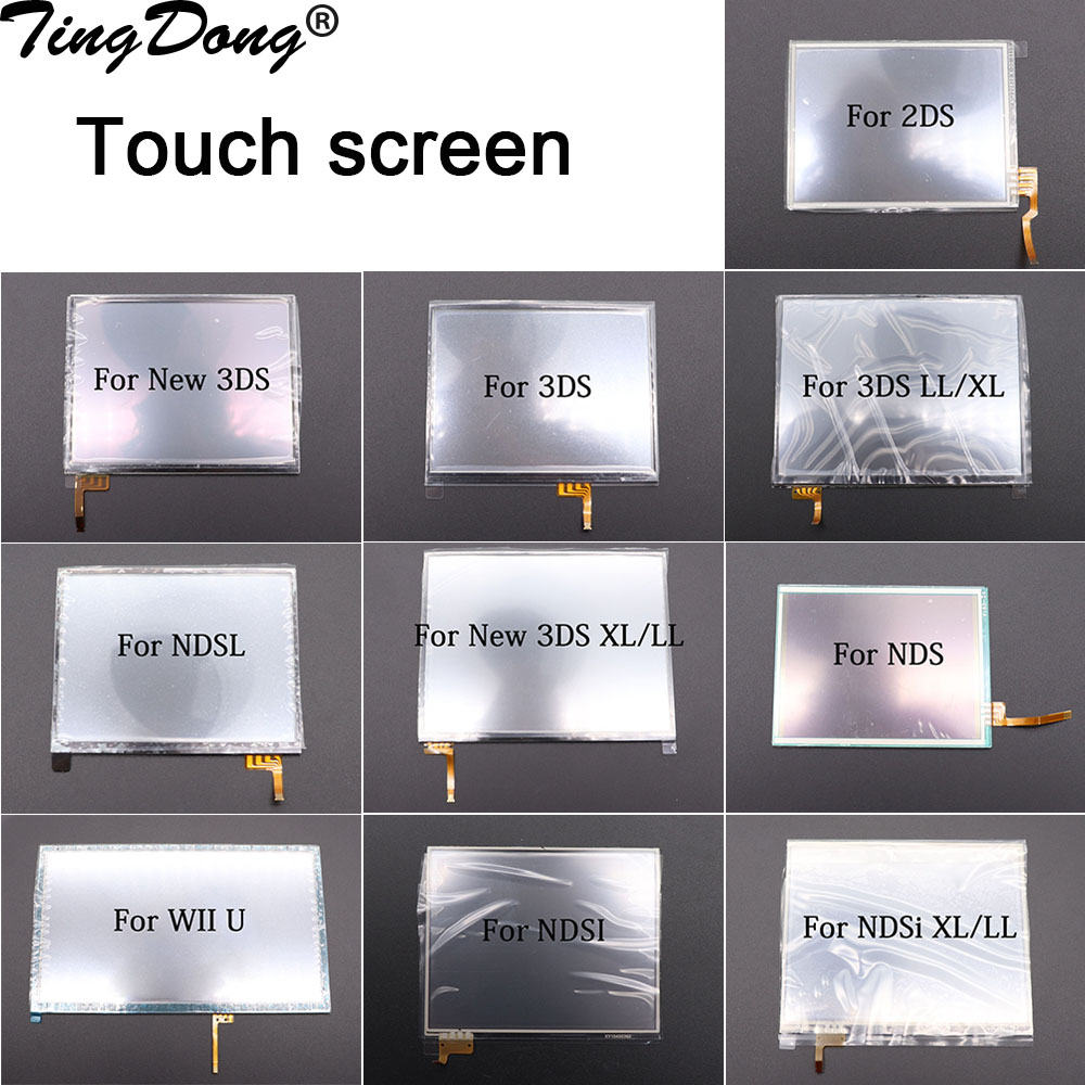 1 ชิ้นกระจกหน้าจอสัมผัสเลนส์ดิจิไทเซอร์แผงจอแสดงผลสำหรับ NDS DS Lite NDSL NDSi XL WII U สำหรับ 2DS 3DS XL ใหม่ 3DS XL