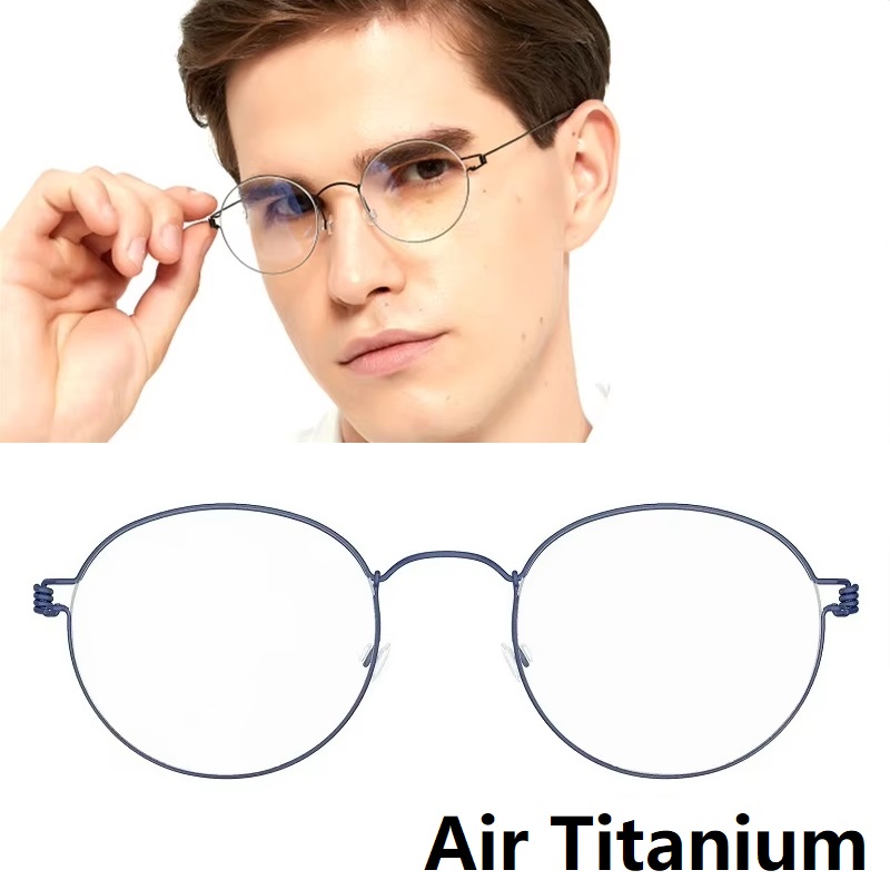 Denmark Brand Air Titanium Glasses Frames Men Thin Rim Screwless Eyewear Eyeglasses Women Morten Round Square Oval Korean Design