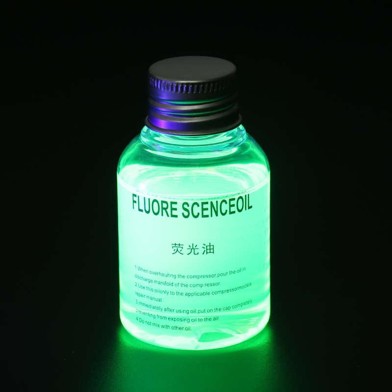 Samochód klimatyzacja fluorescencyjny barwnik olejowy światło ultrafioletowe wykrywanie nieszczelności dla czynników chłodniczych R134a, R1234yf,R404a, R22, R32, R410a