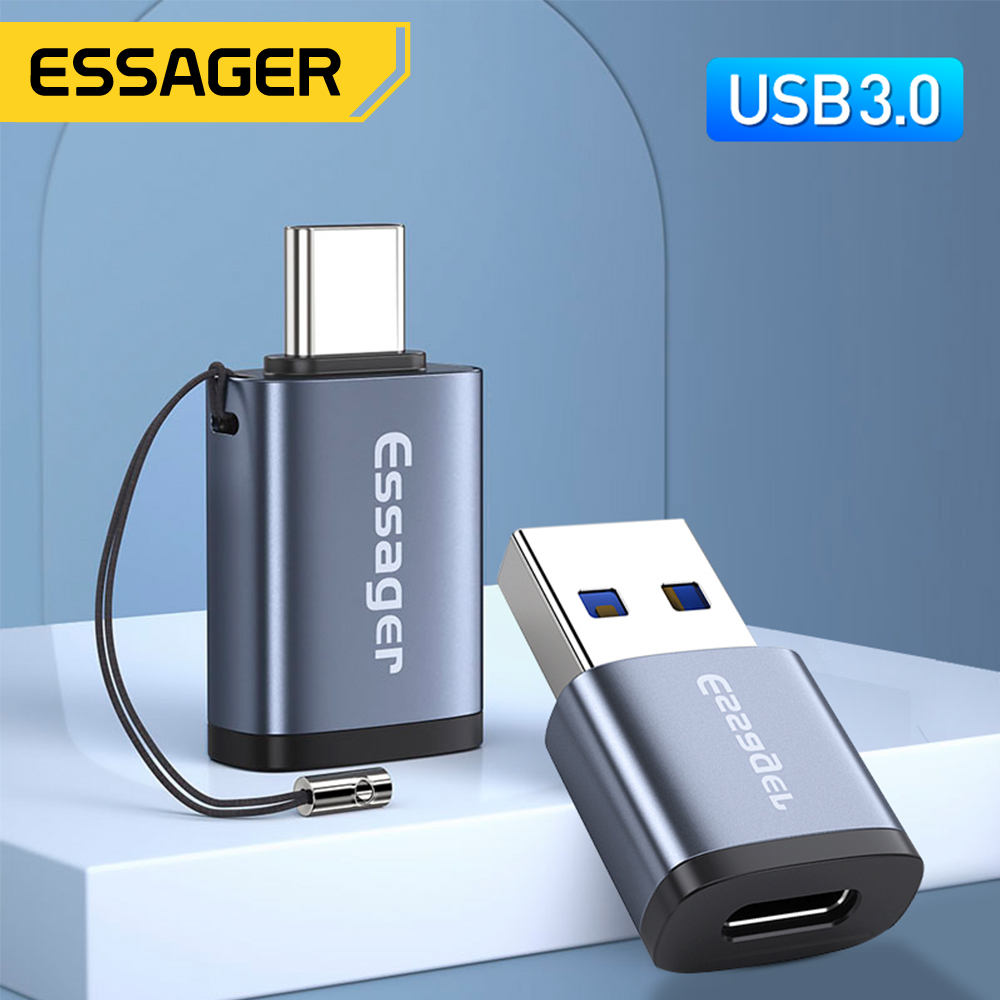 Essager USB Type C OTG อะแดปเตอร์ Type-C USB-C ชายไปยัง USB 3.0 หญิง Converter สําหรับ MacBook Xiaomi Mi Samsung USBC OTG CONNECTOR