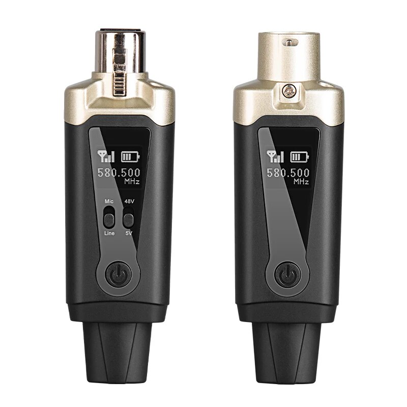 Drahtloses Mikrofons ystem xlr mic converter adapter uhf automatisches Sender-Setup für Kondensator dynamisches Mikrofon