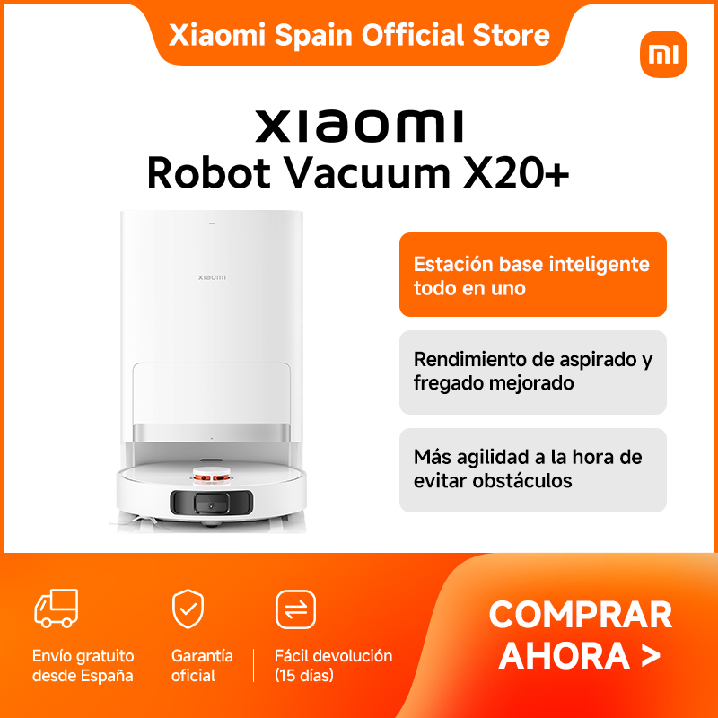Oficial | Xiaomi Robot Vacuum X20+, Estación base inteligente todo en uno, Rendimiento de aspirado y fregado mejorado