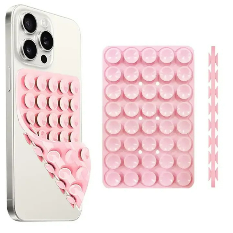 両面シリコン吸盤式スマホホルダーケースマウント 粘着式スマホスタンド 汎用Android自撮りハンズフリー強力グリップ