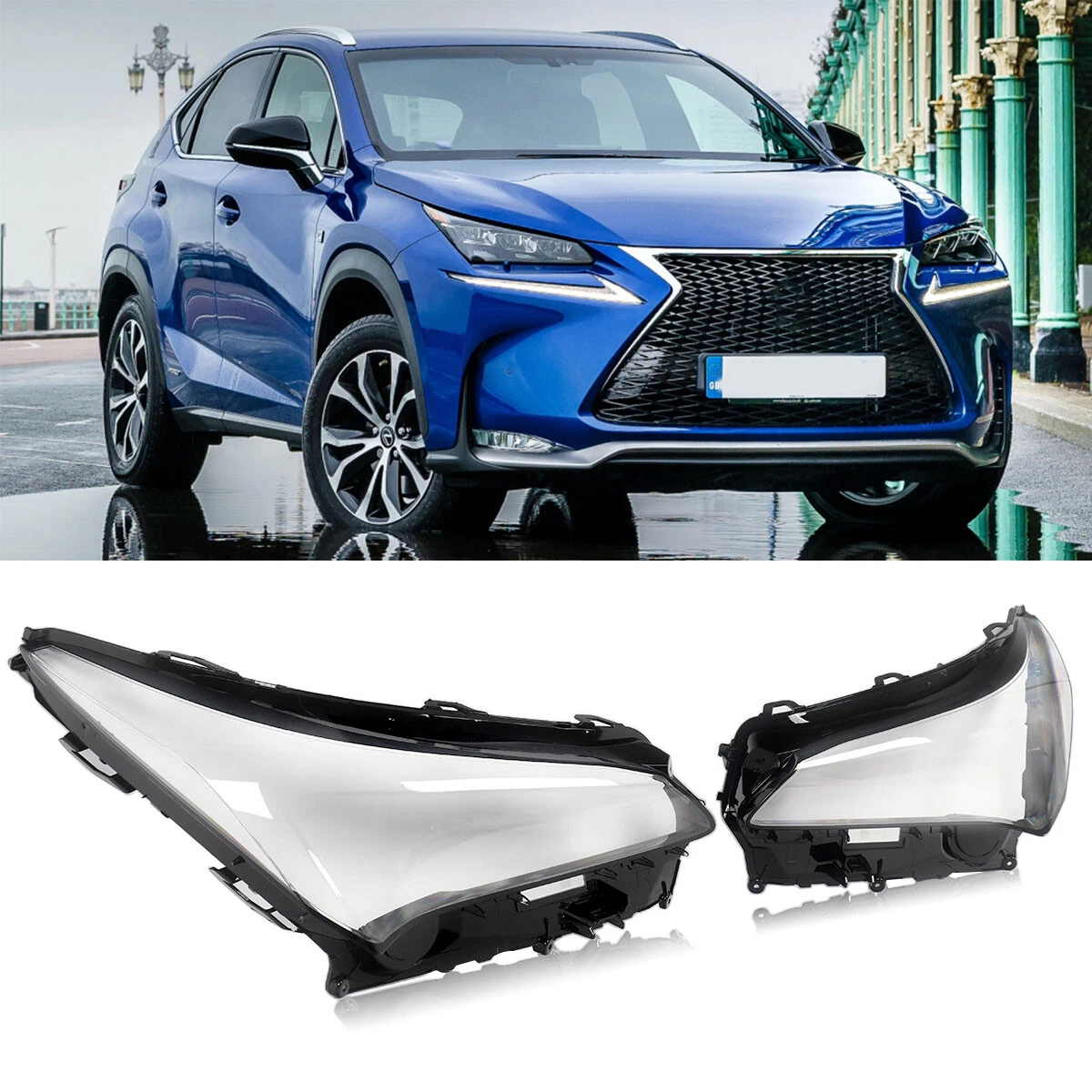 Osłona reflektora Lexus NX200 NX300h NX200t 2014-2020 Osłona soczewki reflektora Lewa prawa strona Klosz przednich lamp Przezroczysta nasadka