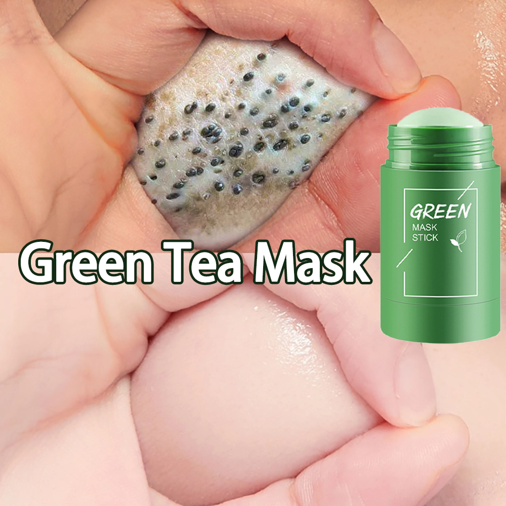 Masque Facial Original pour éliminer les points noirs, thé vert, solide, traitement des imperfections d'acné, points noirs, bâton propre, crème rétrécit les Pores, soins de la peau ﻿