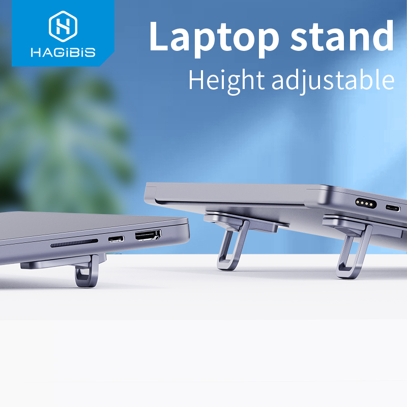 Hagibis Supporto per laptop pieghevole per supporto per tastiera da scrivania Riser Tappetino di raffreddamento per notebook portatile per supporto universale MacBook Pro Air