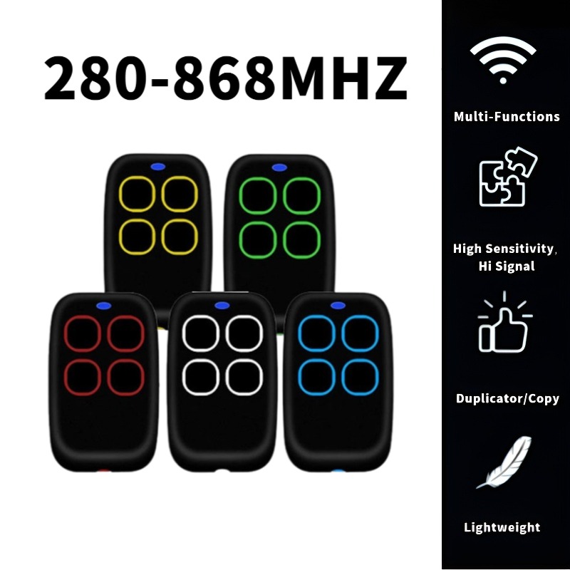 Transmisor Copiador Multifrecuencia de 280MHz-868MHz Compatible con TOP432NA, TOP432EV, TOP432EE, Control Remoto Manual para Puerta de Garaje