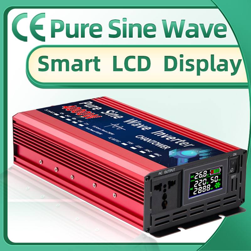 Inversor de onda sinusoidal pura 12V 220V 24V 110V 1000W 2000W 3000W 4000W 5000W CC a CA convertidor de energía portátil inversor Solar de coche