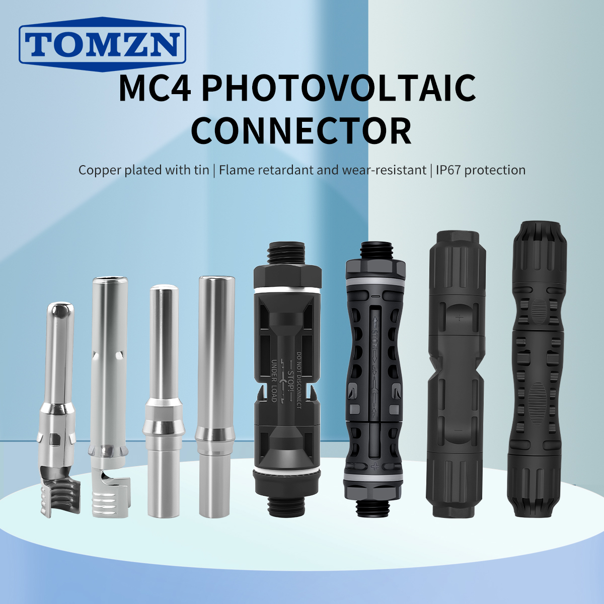 TOMZN 2 Sets of PV Solar Connectors 1000V 1500V 32A 45A Panel Branch PV Photovoltaic Wire/Board Terminal Box Inverter IP67 10LOT