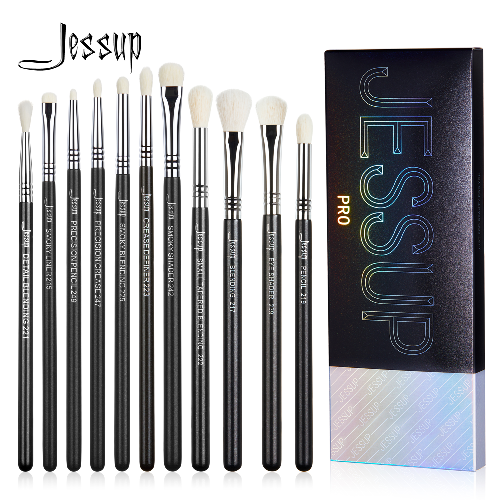 Jessup Eyes Brushes set, pennello per trucco ombretto, Premium sintetico Blending Shader Crease T340