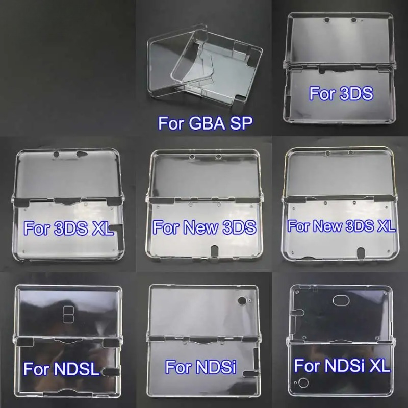 투명 플라스틱 보호 커버, NDSL, NDSi, 새로운 3DS XL, GBA SP 게임 콘솔의 하드 쉘 쉘에 적합