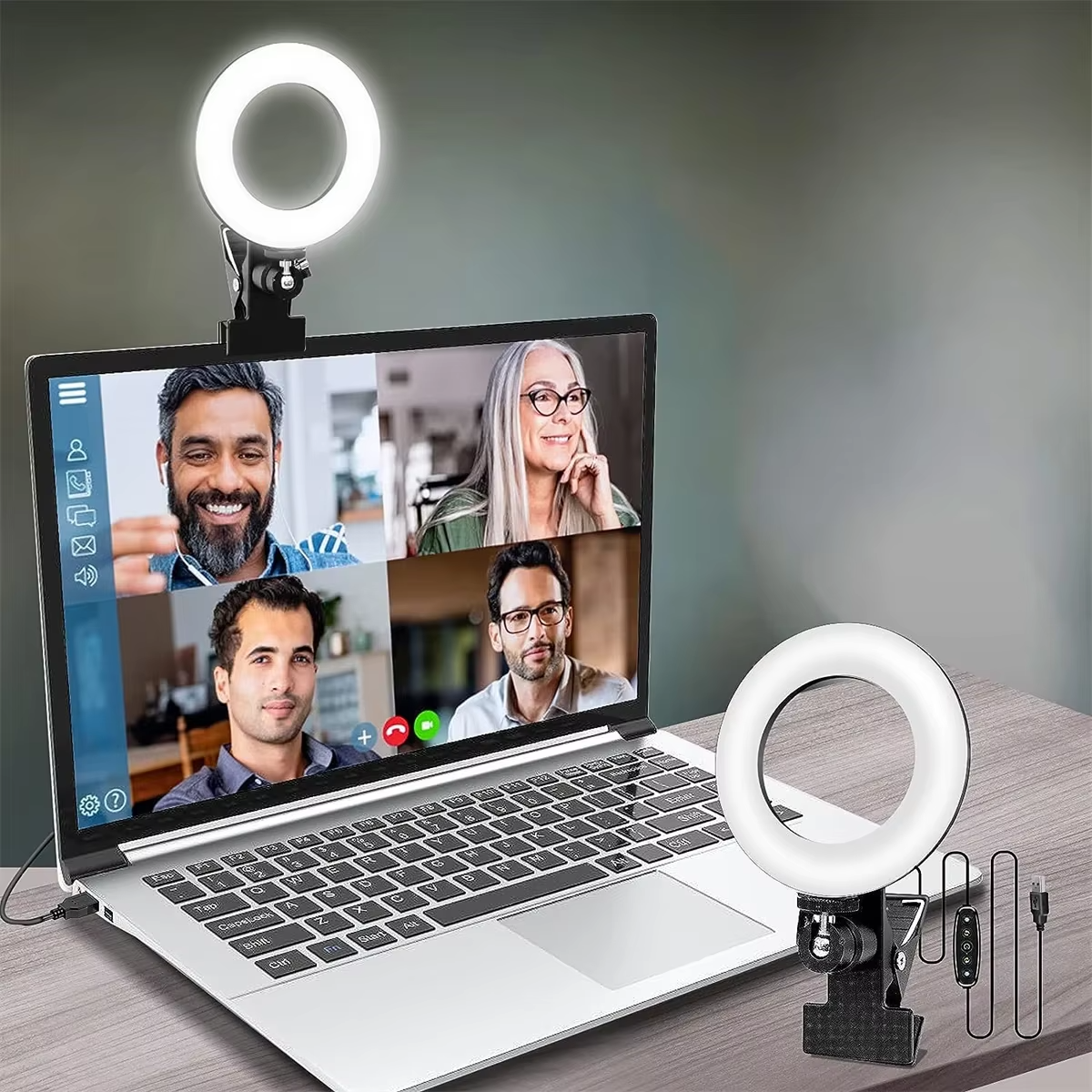 Anneau lumineux LED pour selfie, 6 pouces, prise USB, éclairage 3 tons, photographie, vidéo, statique, diffusion en direct, lumière d'appoint