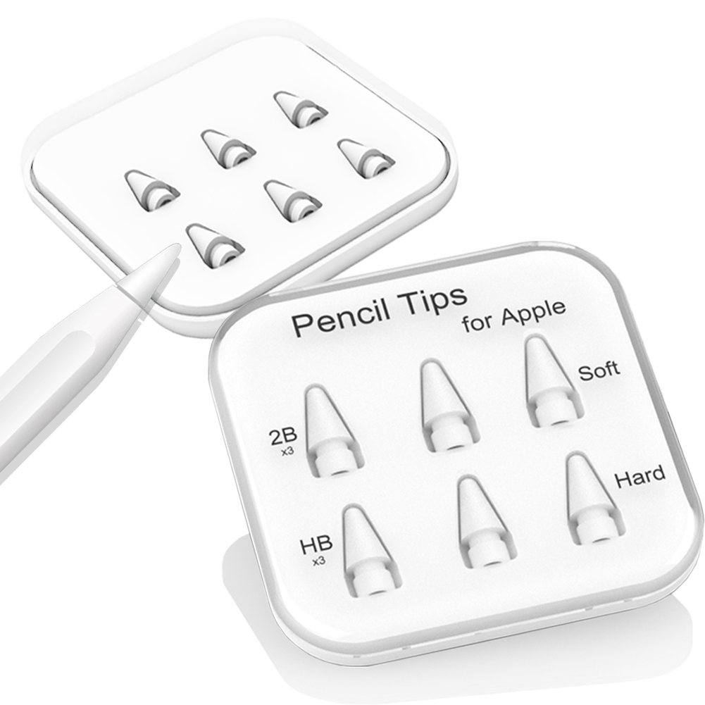 Miękkie końcówki do Apple Pencil 1. / 2. / 3. generacji / Pro, dwuwarstwowe końcówki do rysika iPad, zarówno miękkie, jak i twarde.