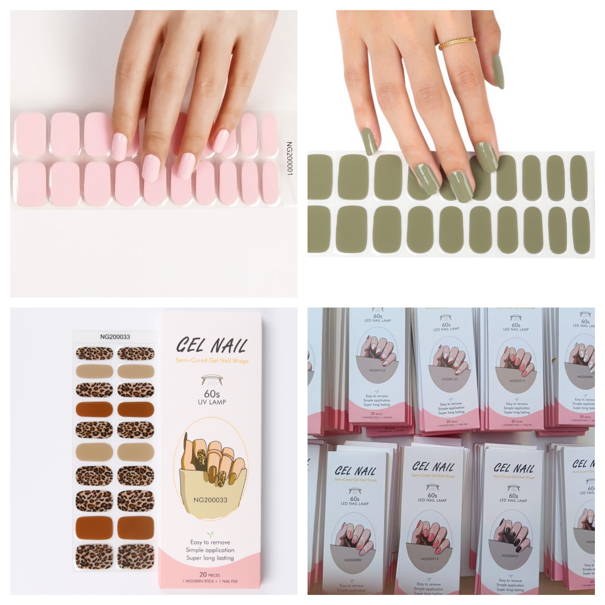 Patch pour ongles en Gel Semi-durci, curseur adhésif rouge vin, autocollants pour ongles en Gel complet longue durée, manucure à faire soi-même, durci dans la lampe UV nécessaire