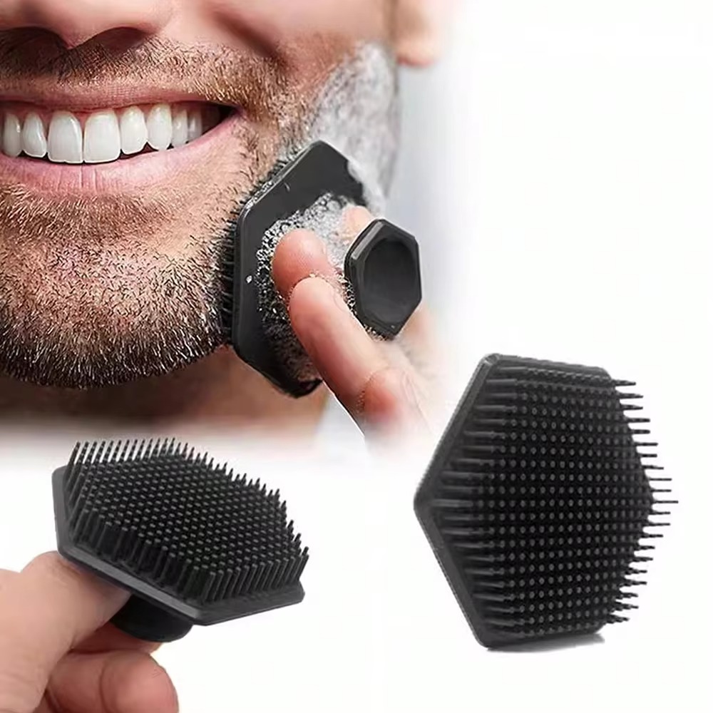 Cepillo de limpieza Facial de silicona, depurador de silicona, limpieza profunda de cara en miniatura, masaje de afeitado, cepillo exfoliante Facial, limpiador Facial para hombres